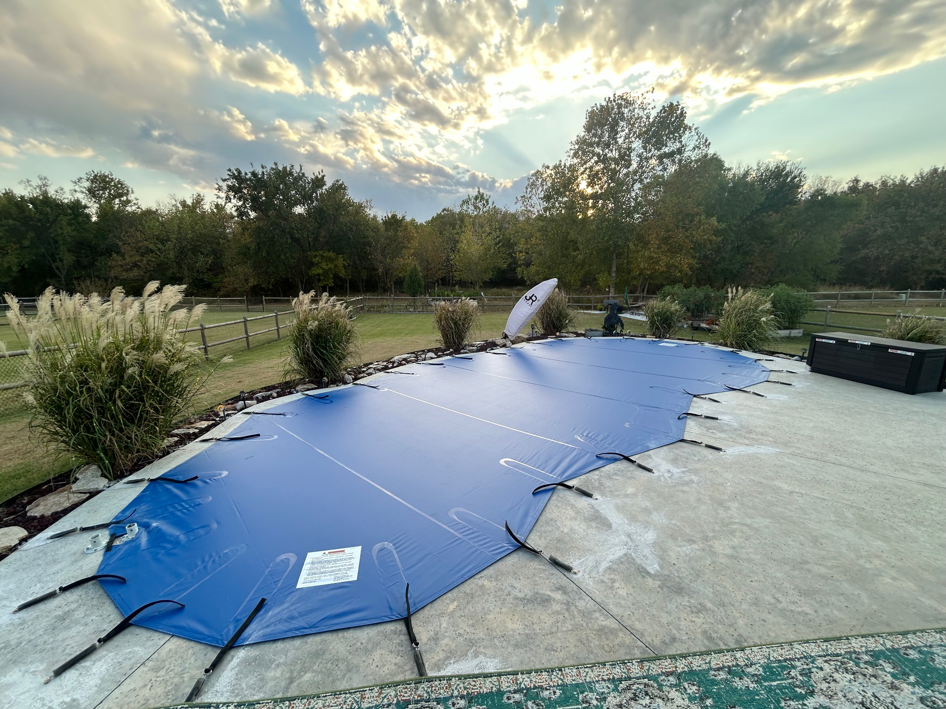 Winter safety cover installed